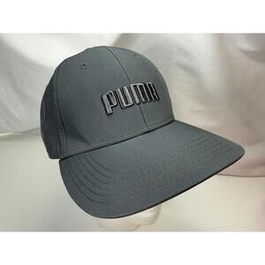 Puma Hat Cap‎ Fitted Mens L/XL Gray Stretch Polyester Golf Athletic Embroidered